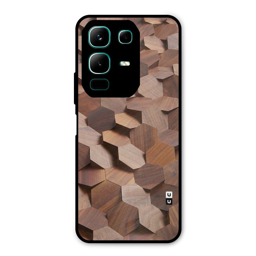 Uplifted Wood Hexagons Metal Back Case for Infinix Note 50x