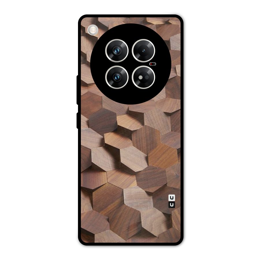 Uplifted Wood Hexagons Metal Back Case for Infinix Zero 40 5G