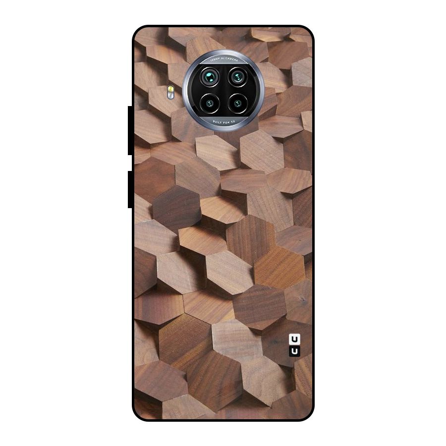 Uplifted Wood Hexagons Metal Back Case for Mi 10i