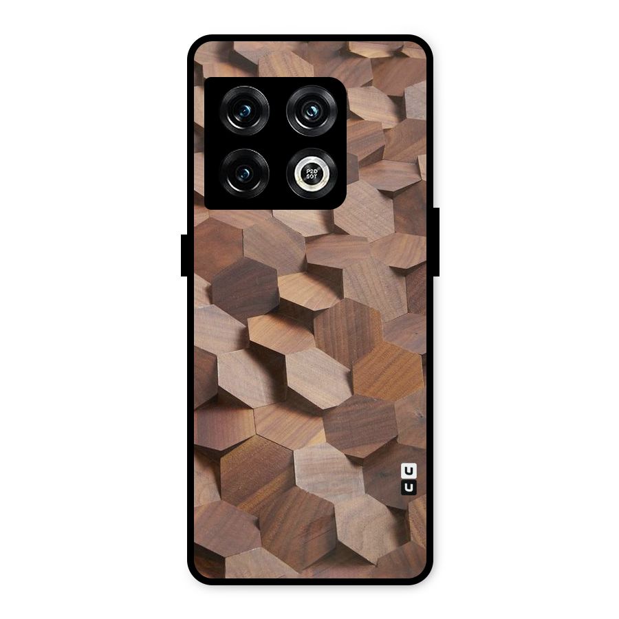 Uplifted Wood Hexagons Metal Back Case for OnePlus 10 Pro 5G