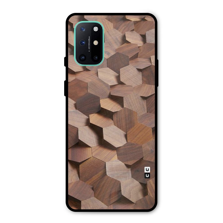 Uplifted Wood Hexagons Metal Back Case for OnePlus 8T
