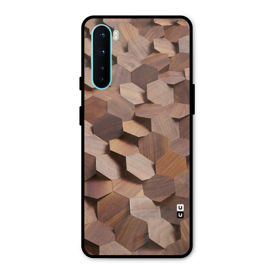 Uplifted Wood Hexagons Metal Back Case for OnePlus Nord