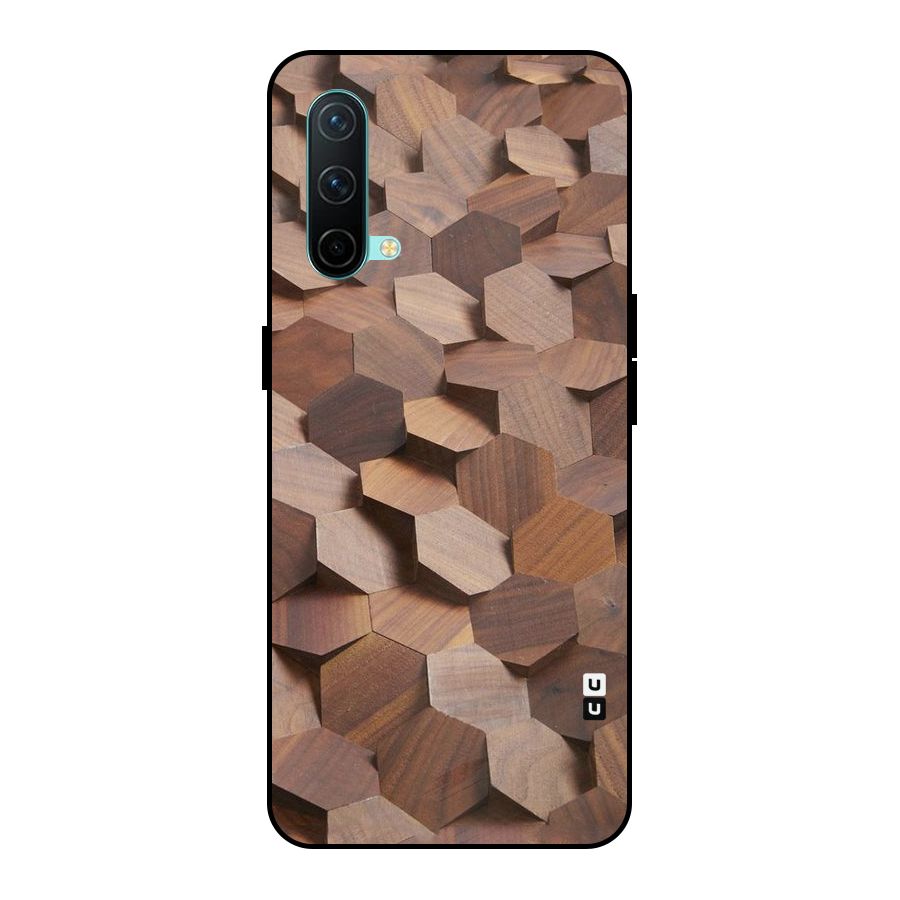 Uplifted Wood Hexagons Metal Back Case for OnePlus Nord CE 5G