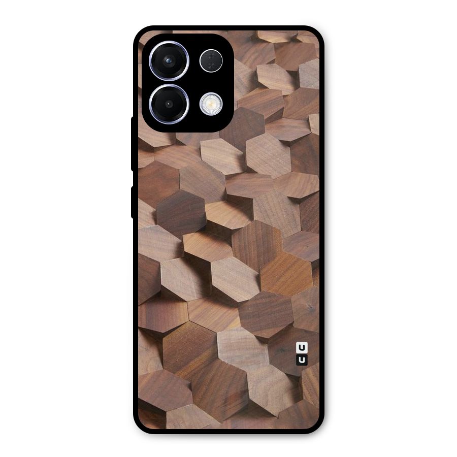 Uplifted Wood Hexagons Metal Back Case for Oppo K13