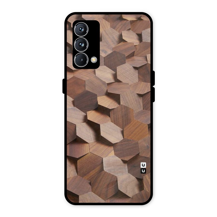 Uplifted Wood Hexagons Metal Back Case for Realme GT Master Edition