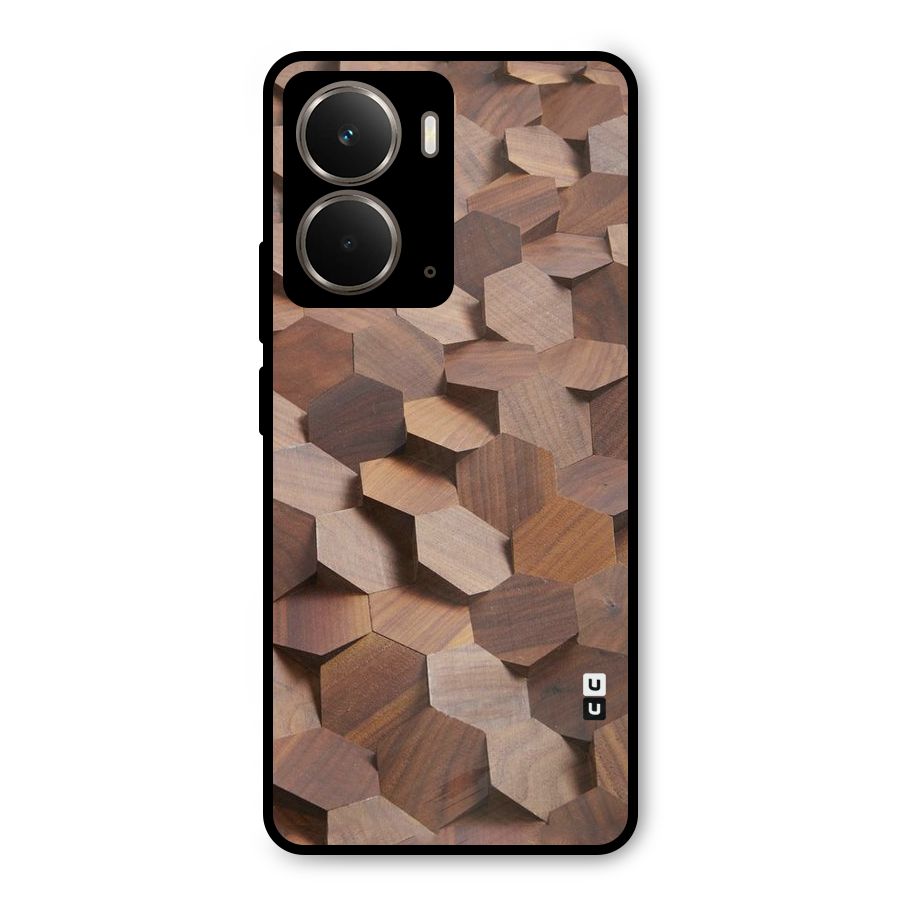 Uplifted Wood Hexagons Metal Back Case for Realme P3