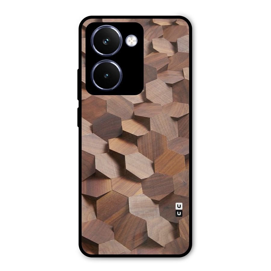 Uplifted Wood Hexagons Metal Back Case for Realme P3 Ultra