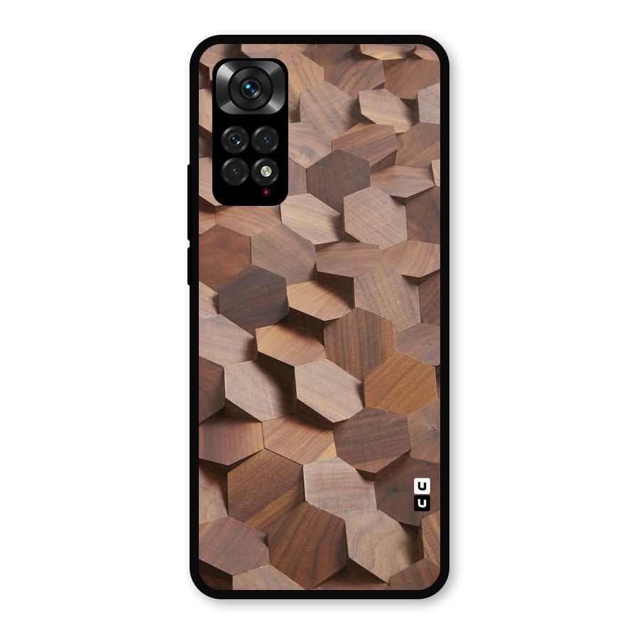 Uplifted Wood Hexagons Metal Back Case for Redmi Note 11s