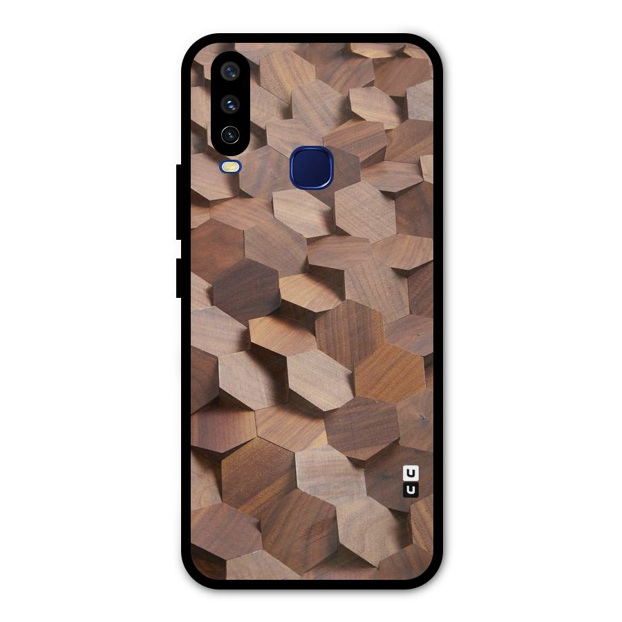 Uplifted Wood Hexagons Metal Back Case for Vivo V17