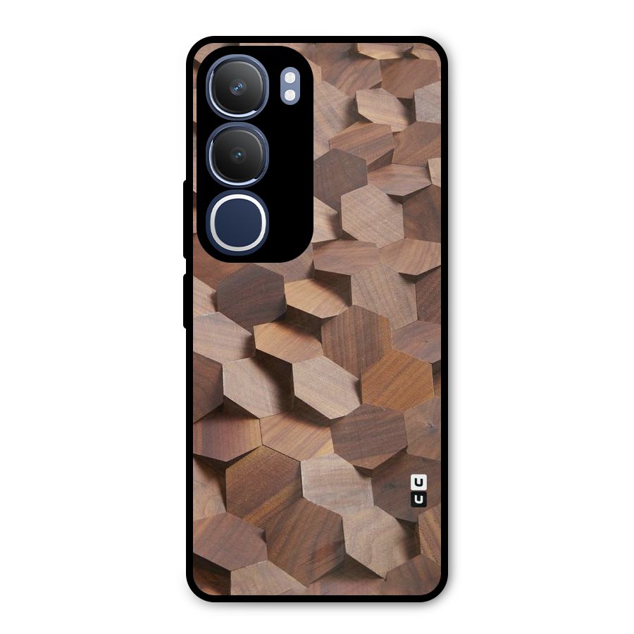 Uplifted Wood Hexagons Metal Back Case for Vivo Y29