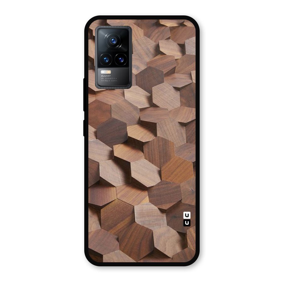 Uplifted Wood Hexagons Metal Back Case for Vivo Y73