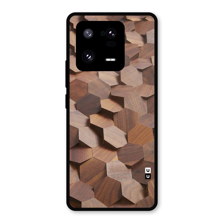 Uplifted Wood Hexagons Metal Back Case for Xiaomi 13 Pro