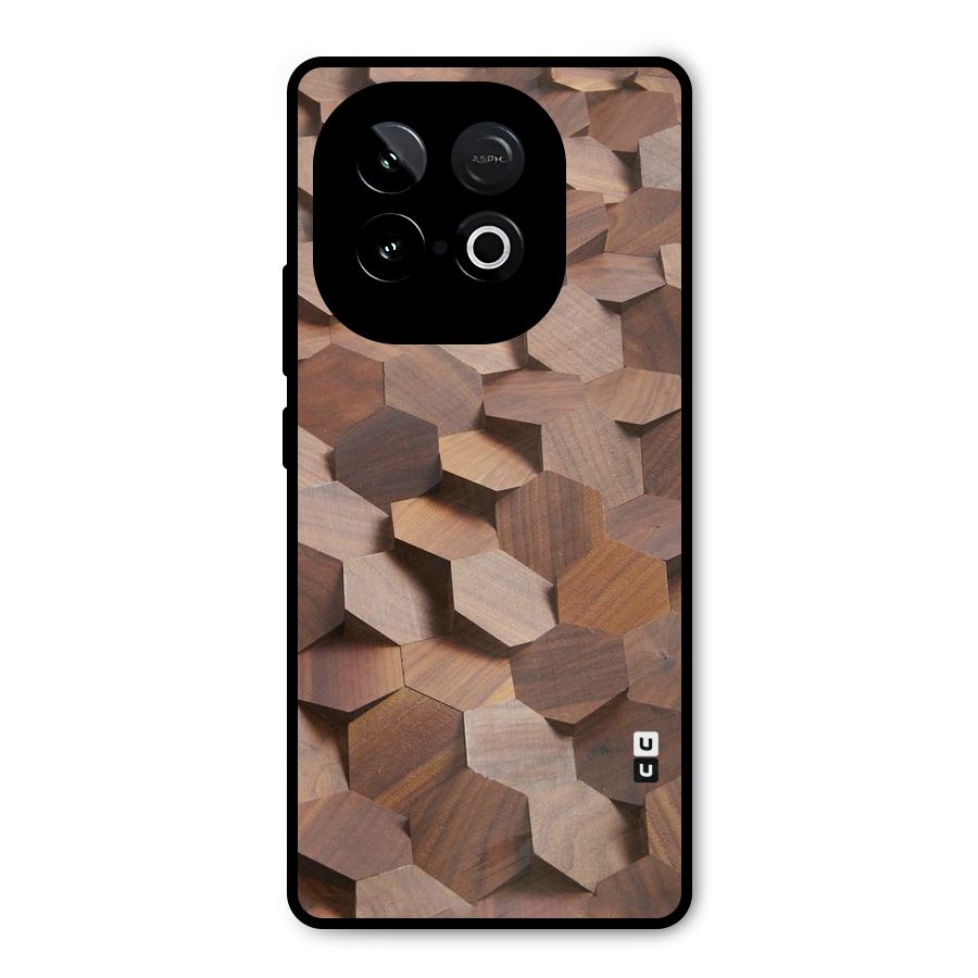 Uplifted Wood Hexagons Metal Back Case for iQOO Neo 10