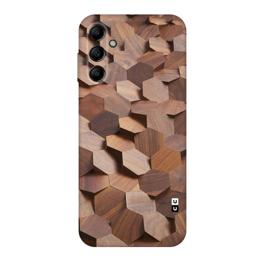 Uplifted Wood Hexagons Original Polycarbonate Back Case for Galaxy A14 5G