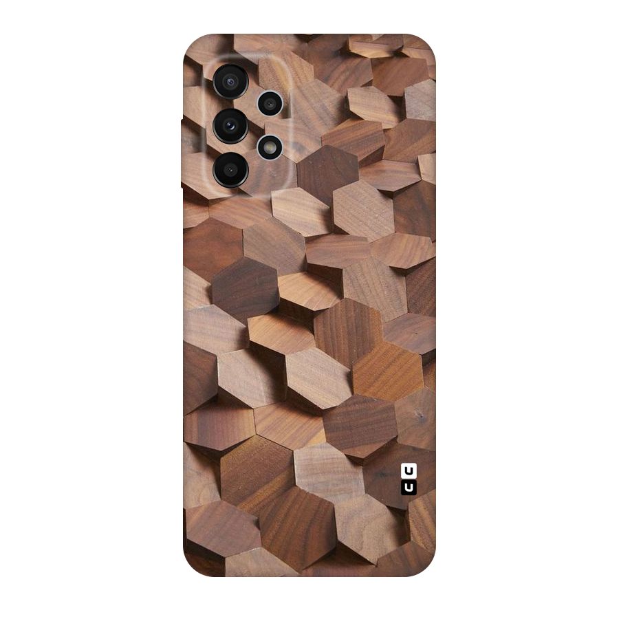 Uplifted Wood Hexagons Original Polycarbonate Back Case for Galaxy A23