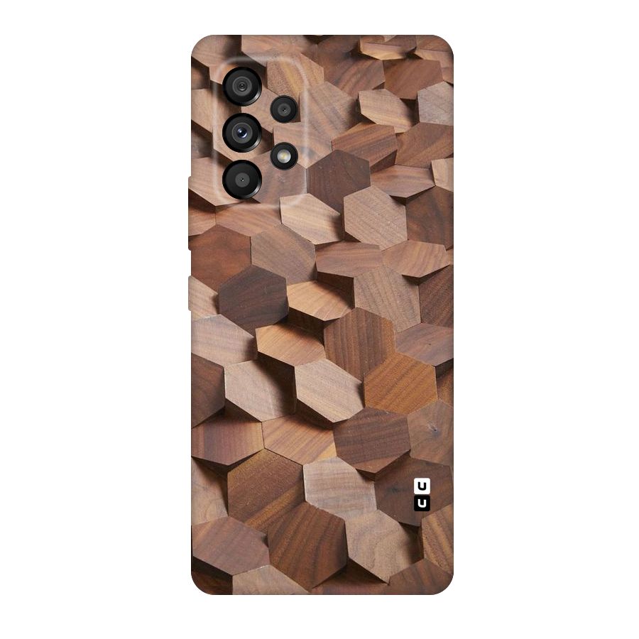 Uplifted Wood Hexagons Original Polycarbonate Back Case for Galaxy A53 5G