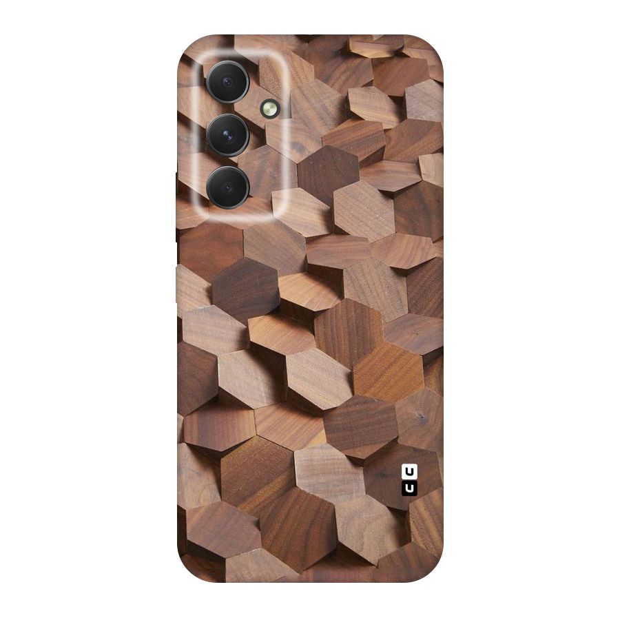 Uplifted Wood Hexagons Original Polycarbonate Back Case for Galaxy A54
