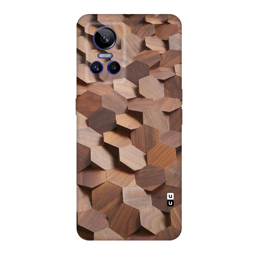 Uplifted Wood Hexagons Original Polycarbonate Back Case for Realme GT Neo 3