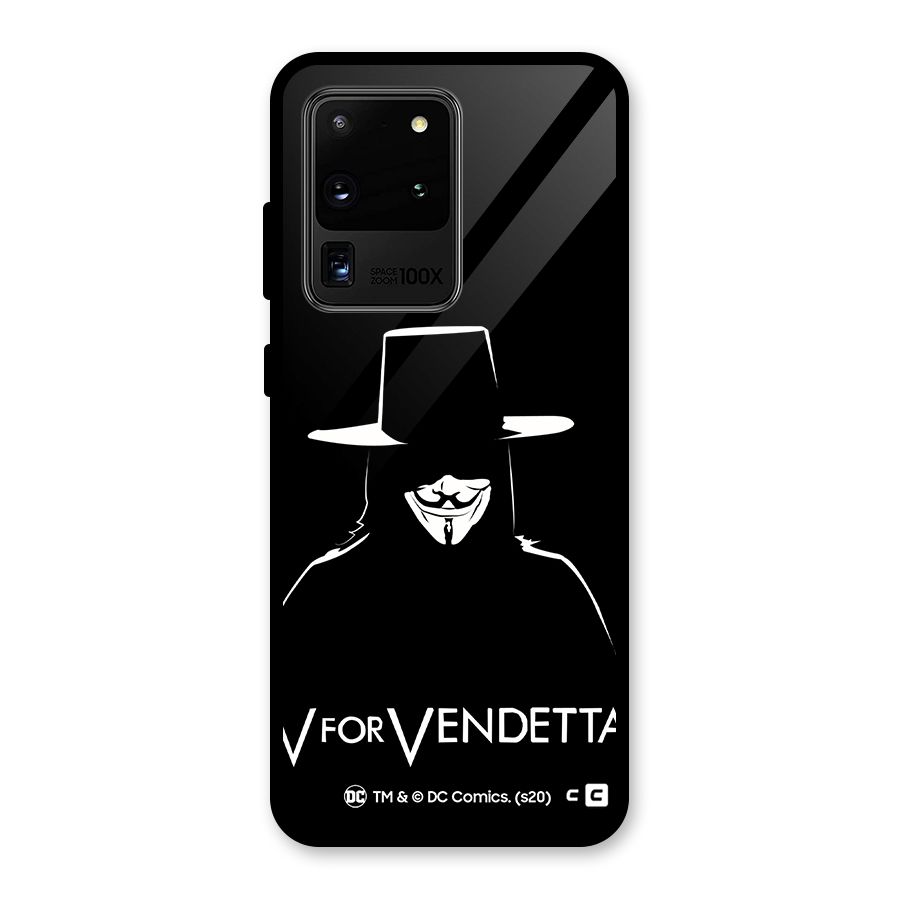V for Vendetta Minimal Glass Back Case for Galaxy S20 Ultra