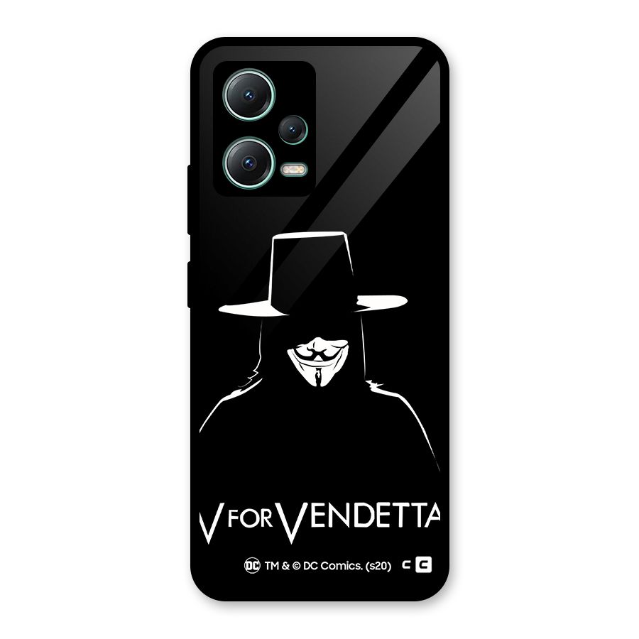 V for Vendetta Minimal Glass Back Case for Poco X5