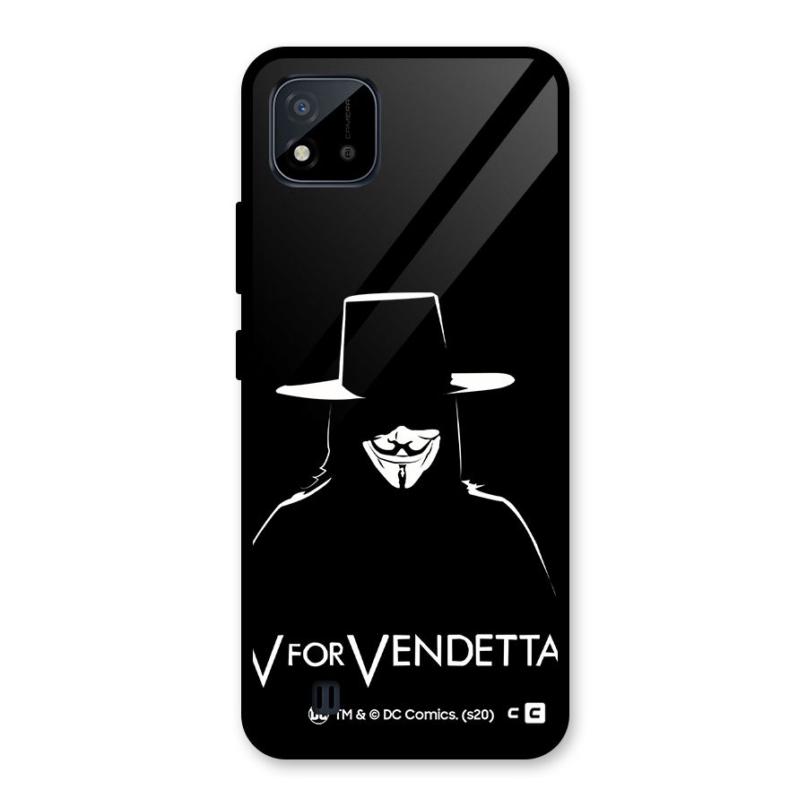 V for Vendetta Minimal Glass Back Case for Realme C11 2021