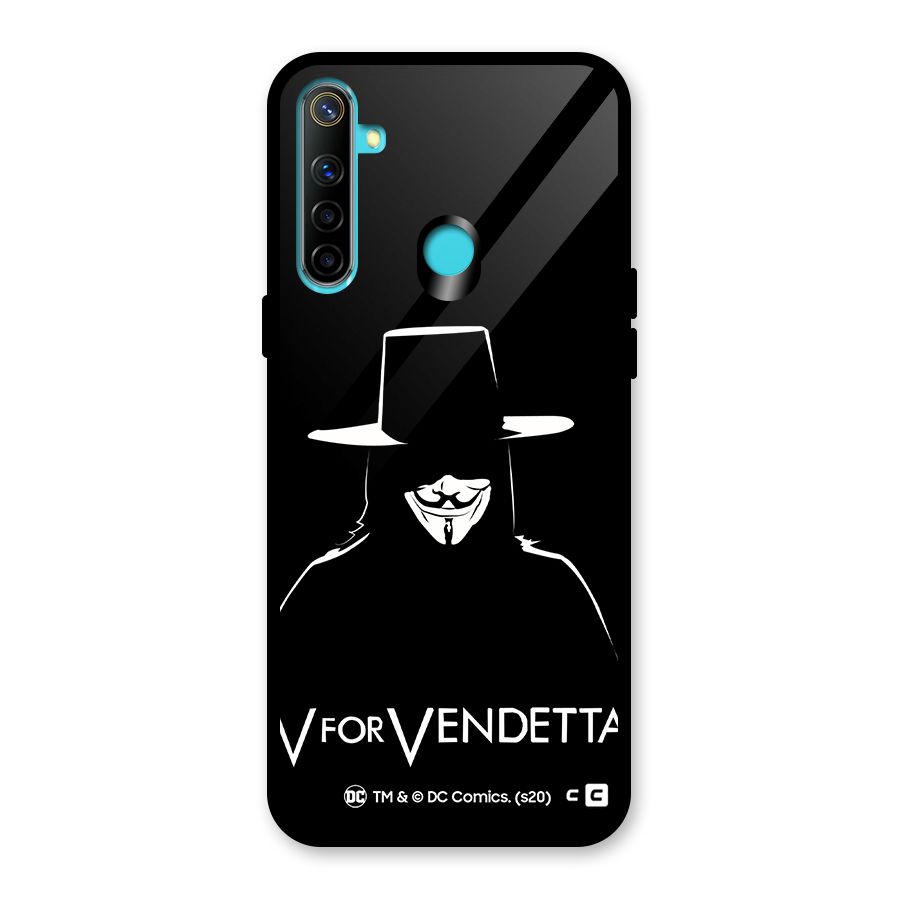 V for Vendetta Minimal Glass Back Case for Realme Narzo 10