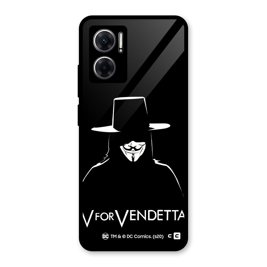 V for Vendetta Minimal Glass Back Case for Redmi 11 Prime 5G