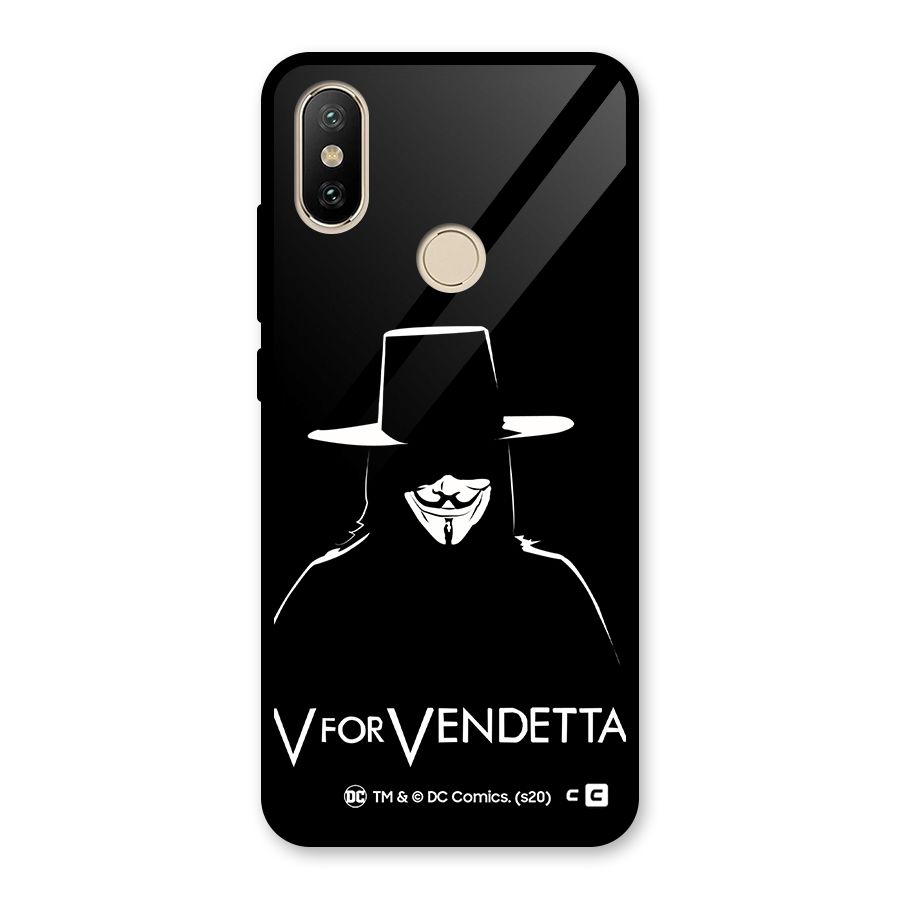 V for Vendetta Minimal Glass Back Case for Redmi A2