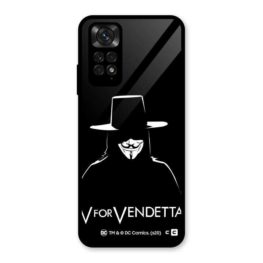 V for Vendetta Minimal Glass Back Case for Redmi Note 11S