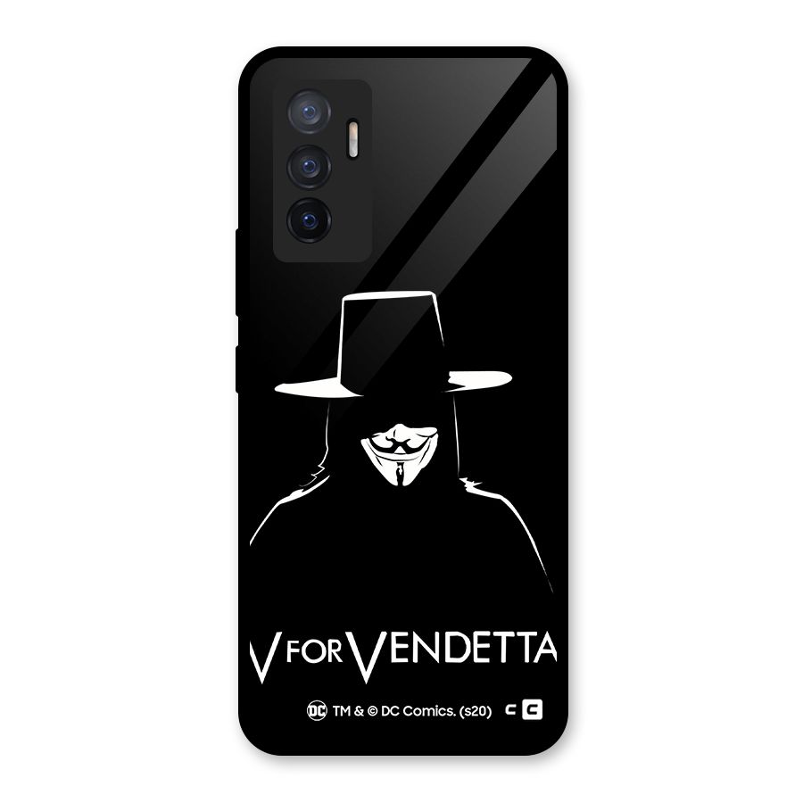 V for Vendetta Minimal Glass Back Case for Vivo V23e