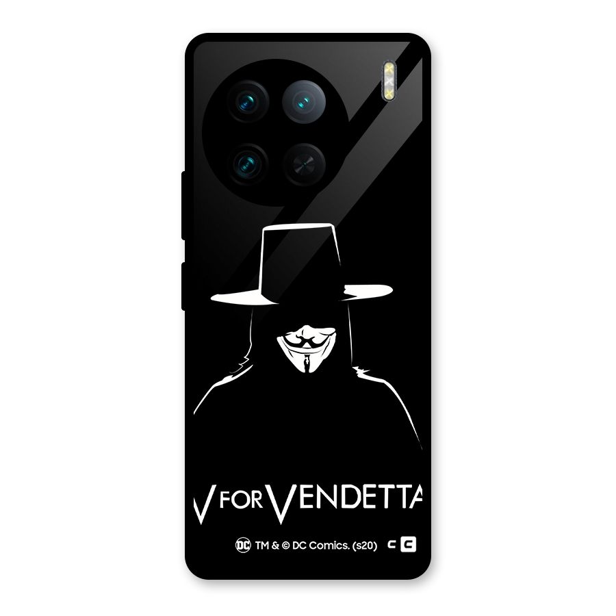 V for Vendetta Minimal Glass Back Case for Vivo X90 Pro