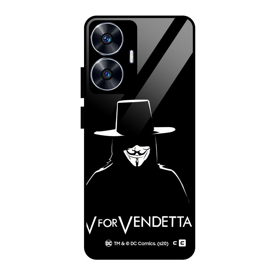 V for Vendetta Minimal Glass Back Case for realme C55
