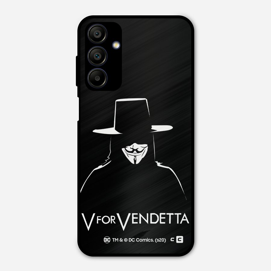 V for Vendetta Minimal Metal Back Case for Galaxy A15 5G
