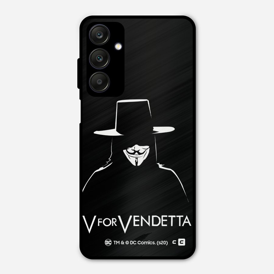 V for Vendetta Minimal Metal Back Case for Galaxy A25 5G