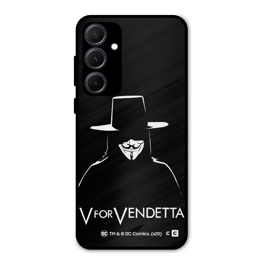 V for Vendetta Minimal Metal Back Case for Galaxy A35