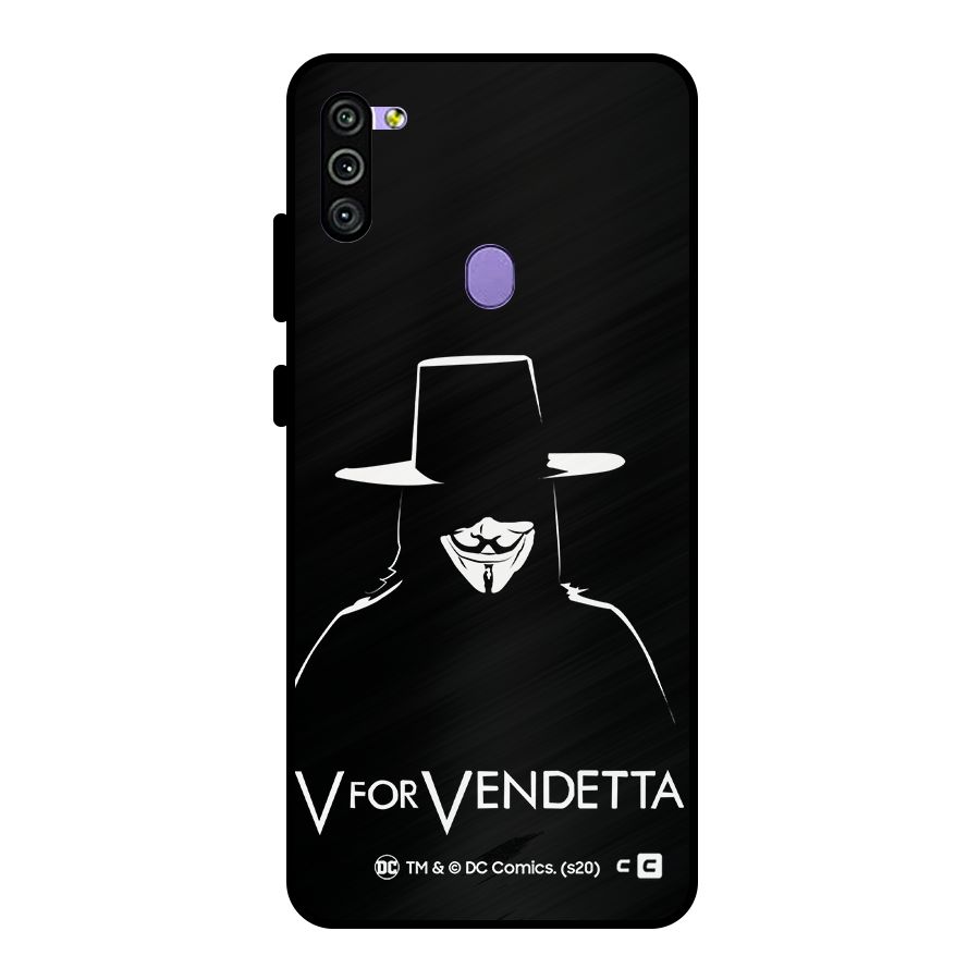 V for Vendetta Minimal Metal Back Case for Galaxy M11