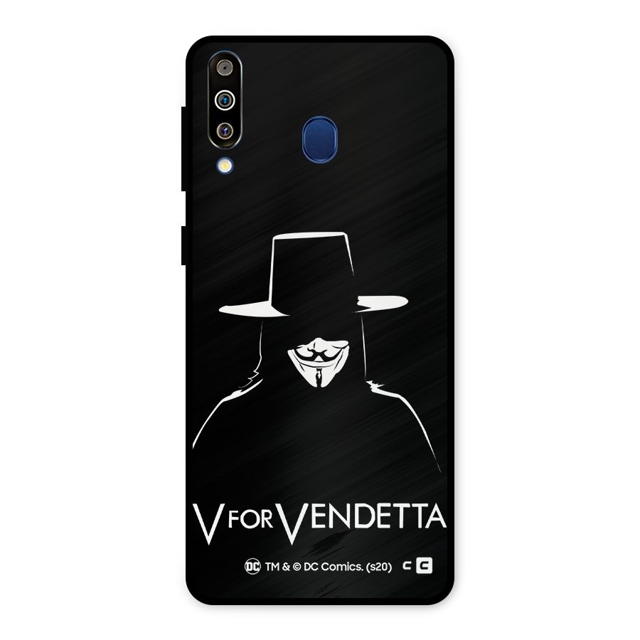 V for Vendetta Minimal Metal Back Case for Galaxy M30