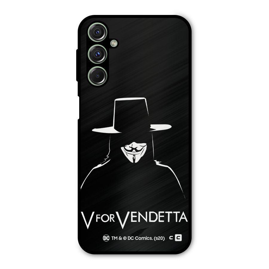 V for Vendetta Minimal Metal Back Case for Galaxy M34