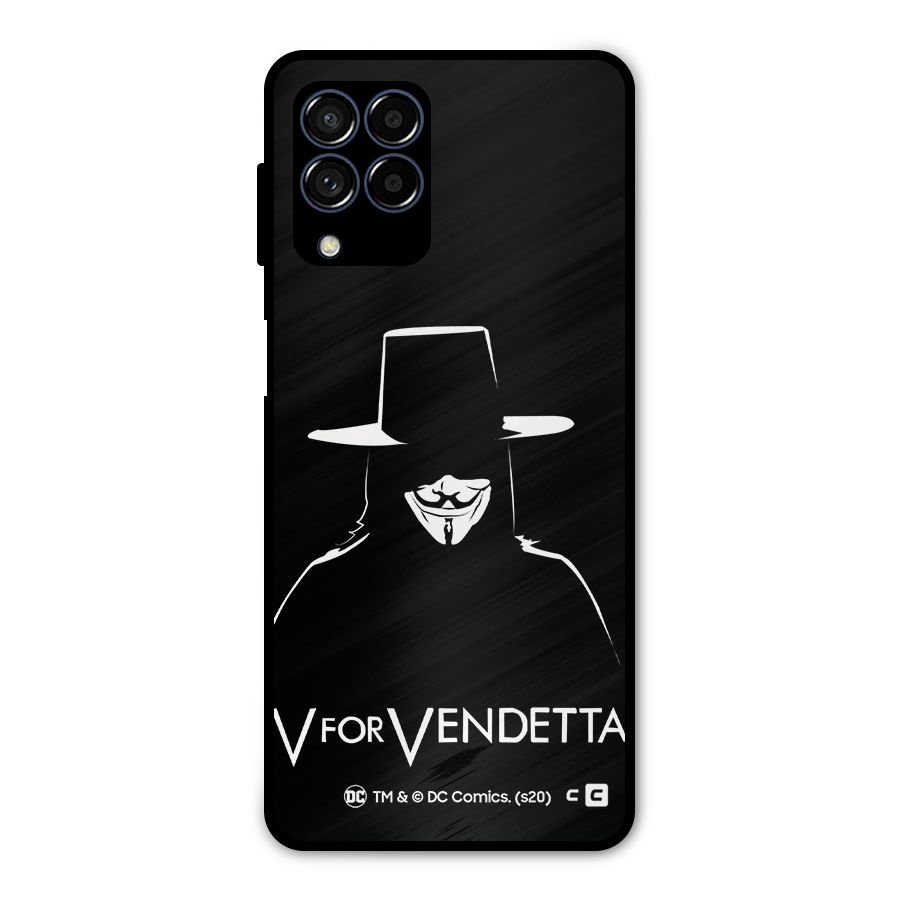V for Vendetta Minimal Metal Back Case for Galaxy M53 5G