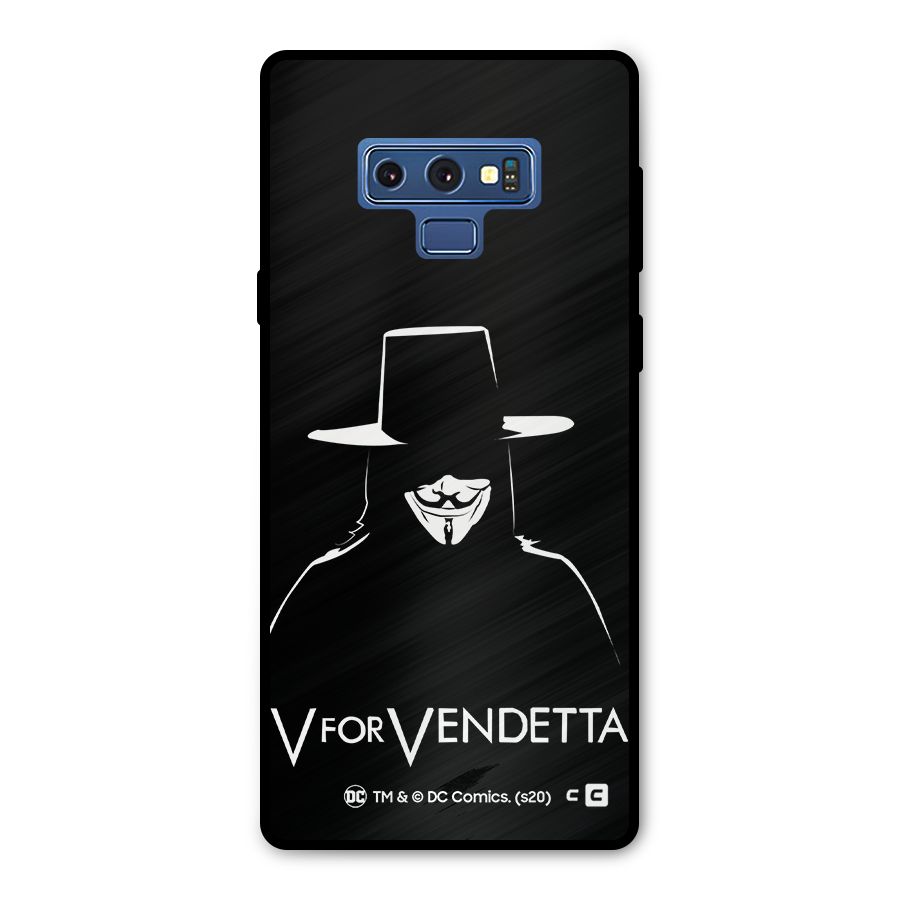 V for Vendetta Minimal Metal Back Case for Galaxy Note 9
