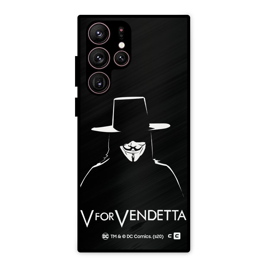 V for Vendetta Minimal Metal Back Case for Galaxy S22 Ultra 5G