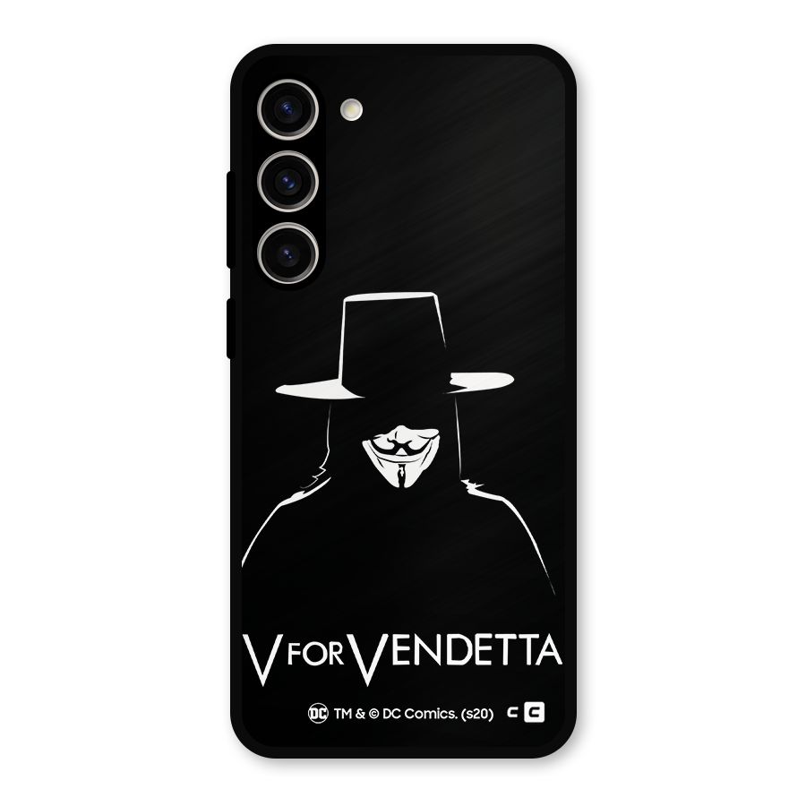 V for Vendetta Minimal Metal Back Case for Galaxy S23 Plus