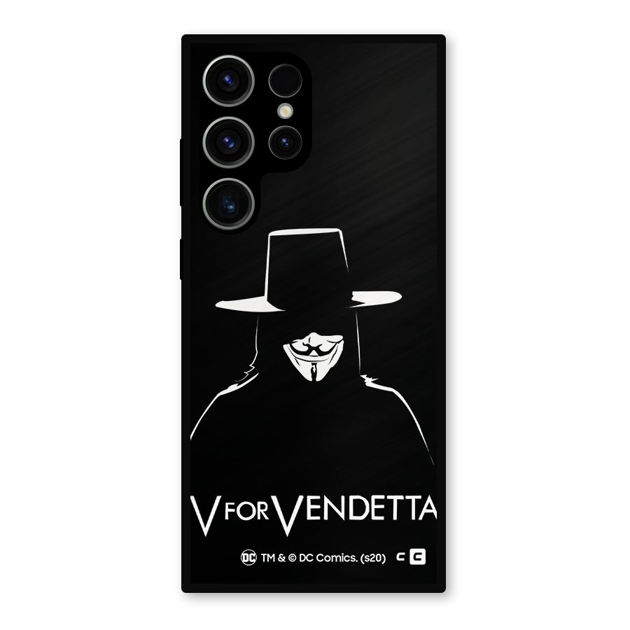 V for Vendetta Minimal Metal Back Case for Galaxy S23 Ultra