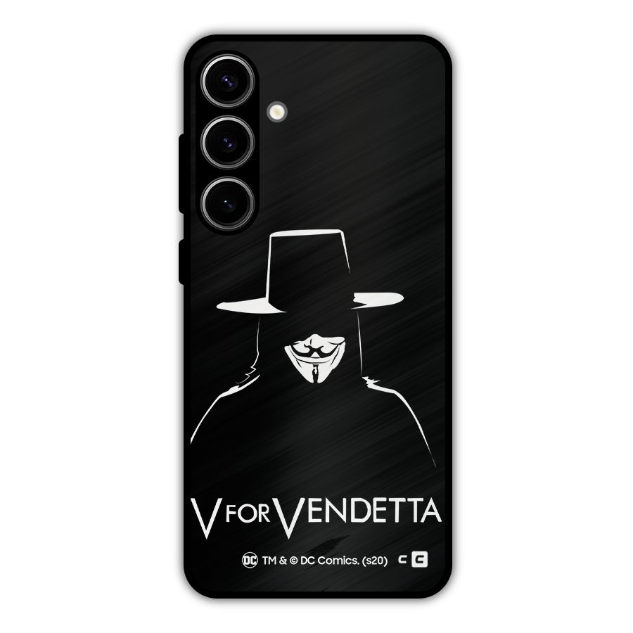 V for Vendetta Minimal Metal Back Case for Galaxy S24 Plus