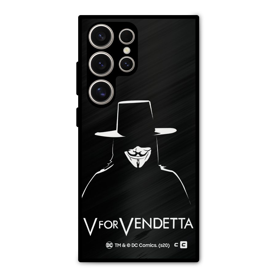 V for Vendetta Minimal Metal Back Case for Galaxy S24 Ultra