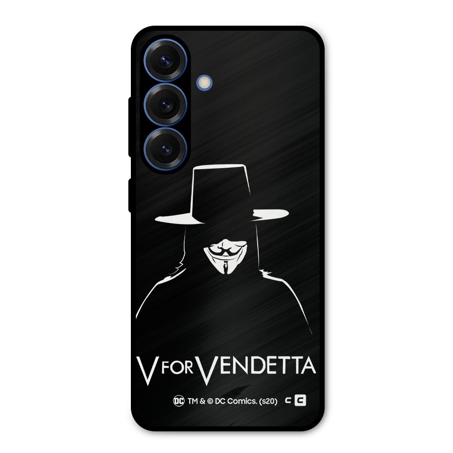 V for Vendetta Minimal Metal Back Case for Galaxy S25