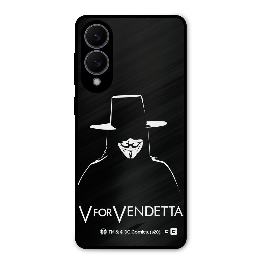 V for Vendetta Minimal Metal Back Case for Galaxy S25 Edge