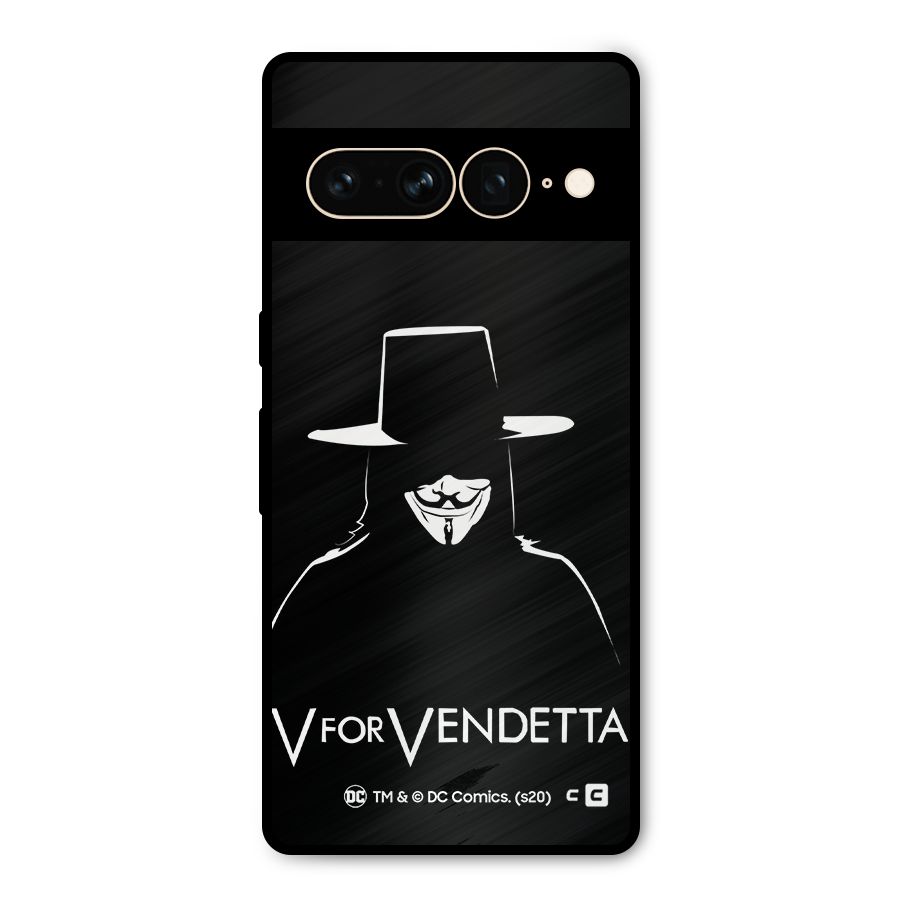V for Vendetta Minimal Metal Back Case for Google Pixel 7 Pro