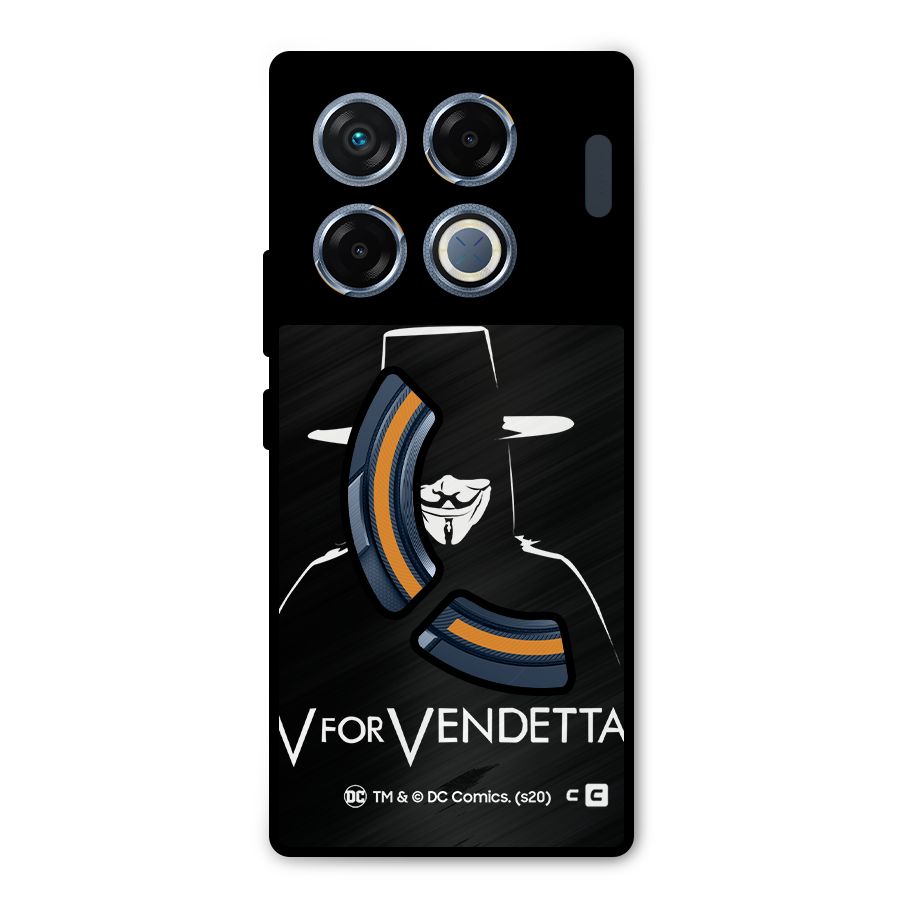 V for Vendetta Minimal Metal Back Case for Infinix GT 20 Pro