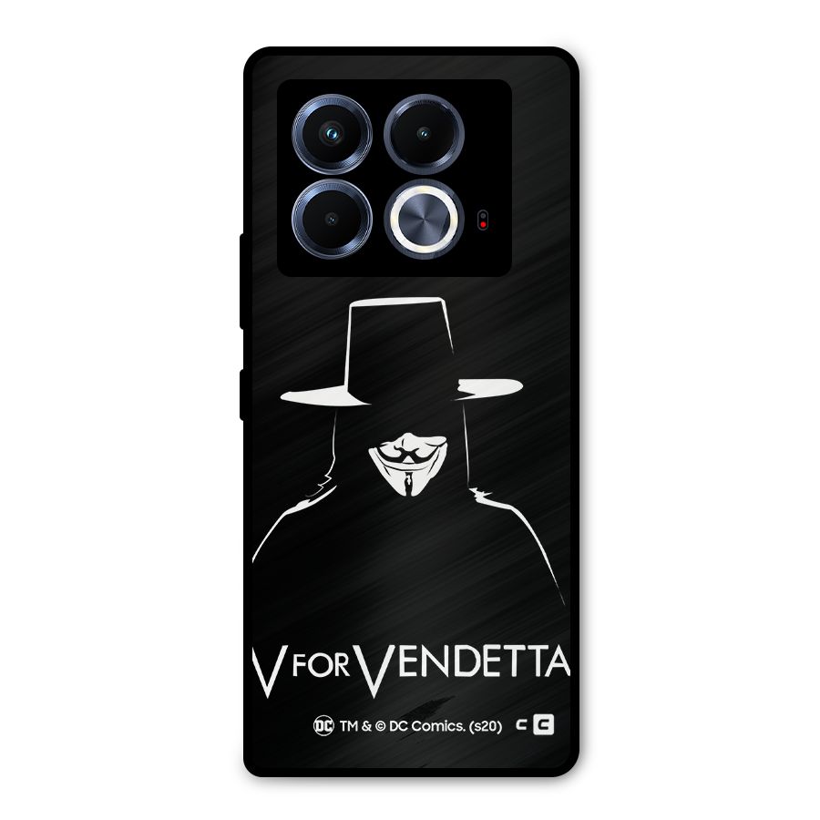 V for Vendetta Minimal Metal Back Case for Infinix Note 40 5G